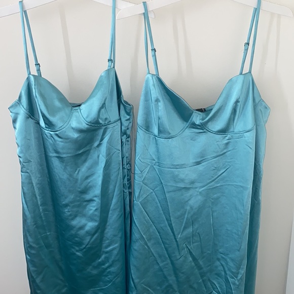 Wild Fable aqua silk dress - Picture 6 of 7